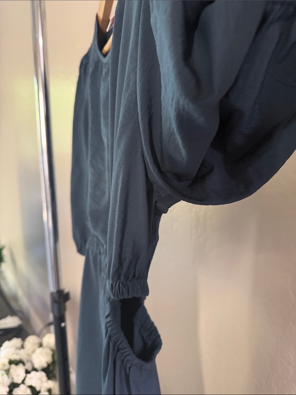 Isabel by Ingrid & Isabel Teal Midi Dress with Puff Sleeves Size XS - Picture 5 of 5